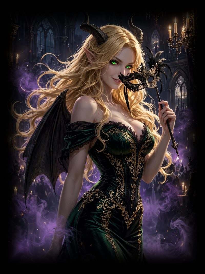 Behind The Mask, Behind The Mask Chapter 1, original dark fantasy artwork from The Succubus Saga by Merci Web Design Studio