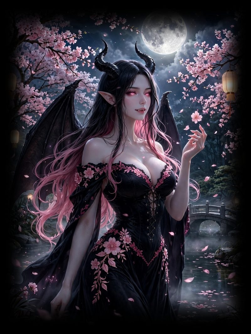 Night Blossom, Night Blossom Chapter 1, original dark fantasy artwork from The Succubus Saga by Merci Web Design Studio