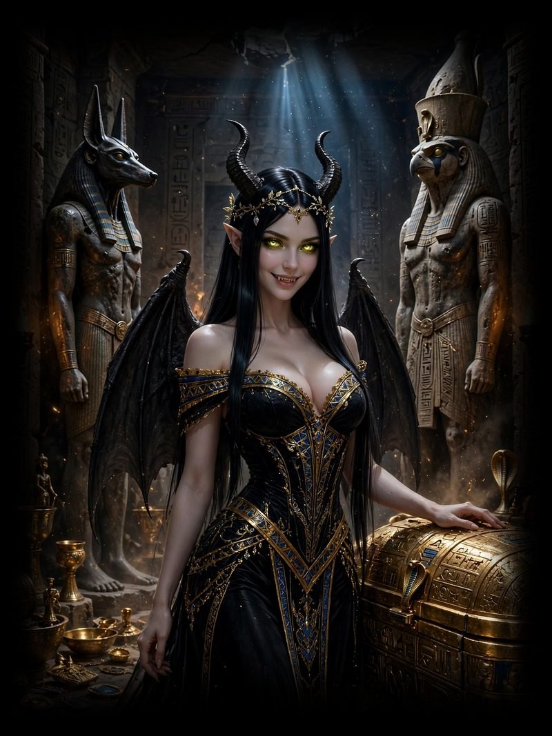 The Tomb Queen, Tomb Queen Chapter 1, original dark fantasy artwork from The Succubus Saga by Merci Web Design Studio